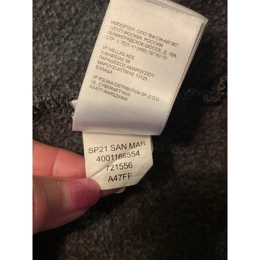 The North Face Hoodie Sz Small Black Sleeve Embroidered Fleece Pullover - Picture 6 of 9